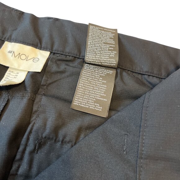 H&M MOVE Hiking Pants Black Size Medium Stretchy Lots of Pockets - Picture 9 of 14